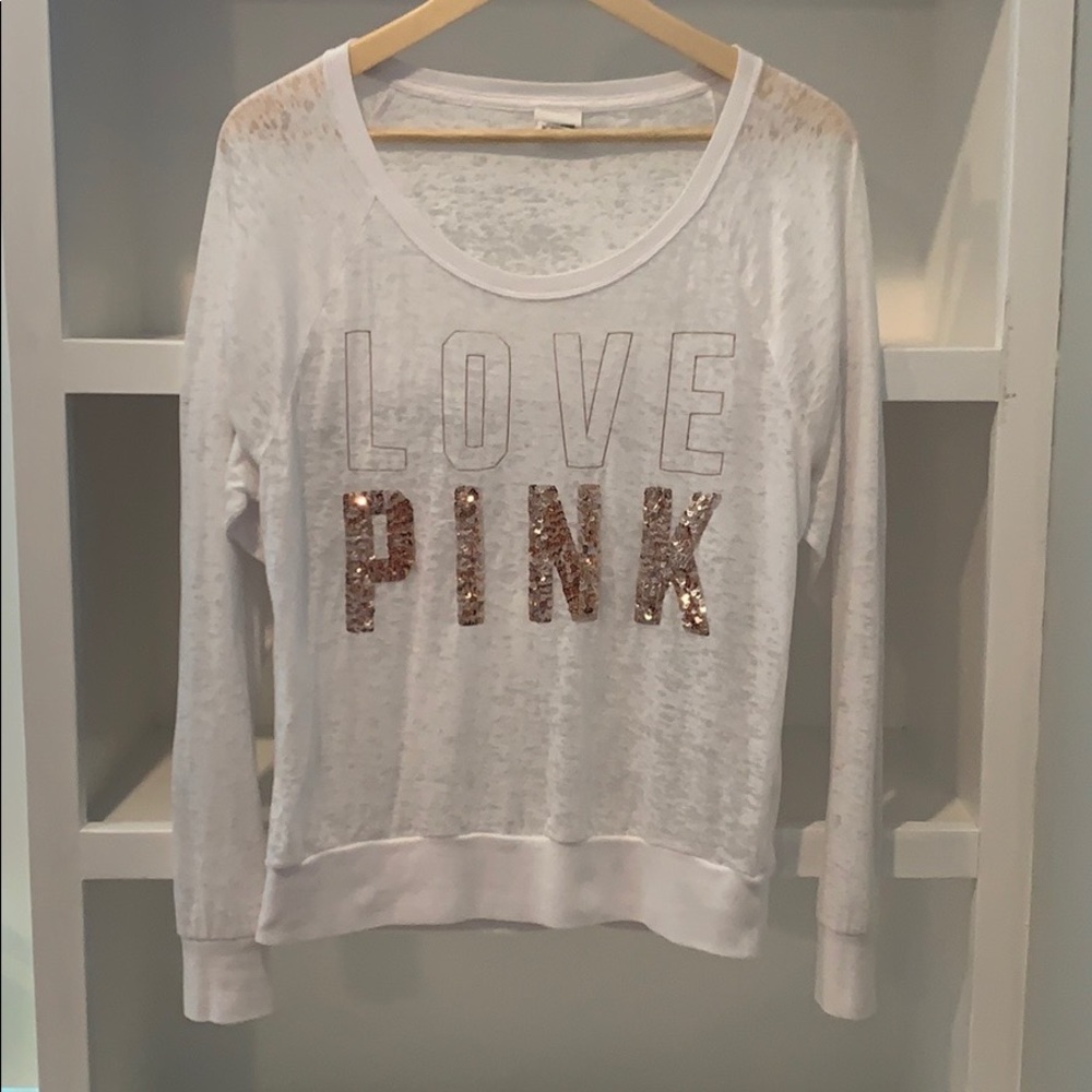 Pink Victoria’s Secret shirt Rose gold sequence
